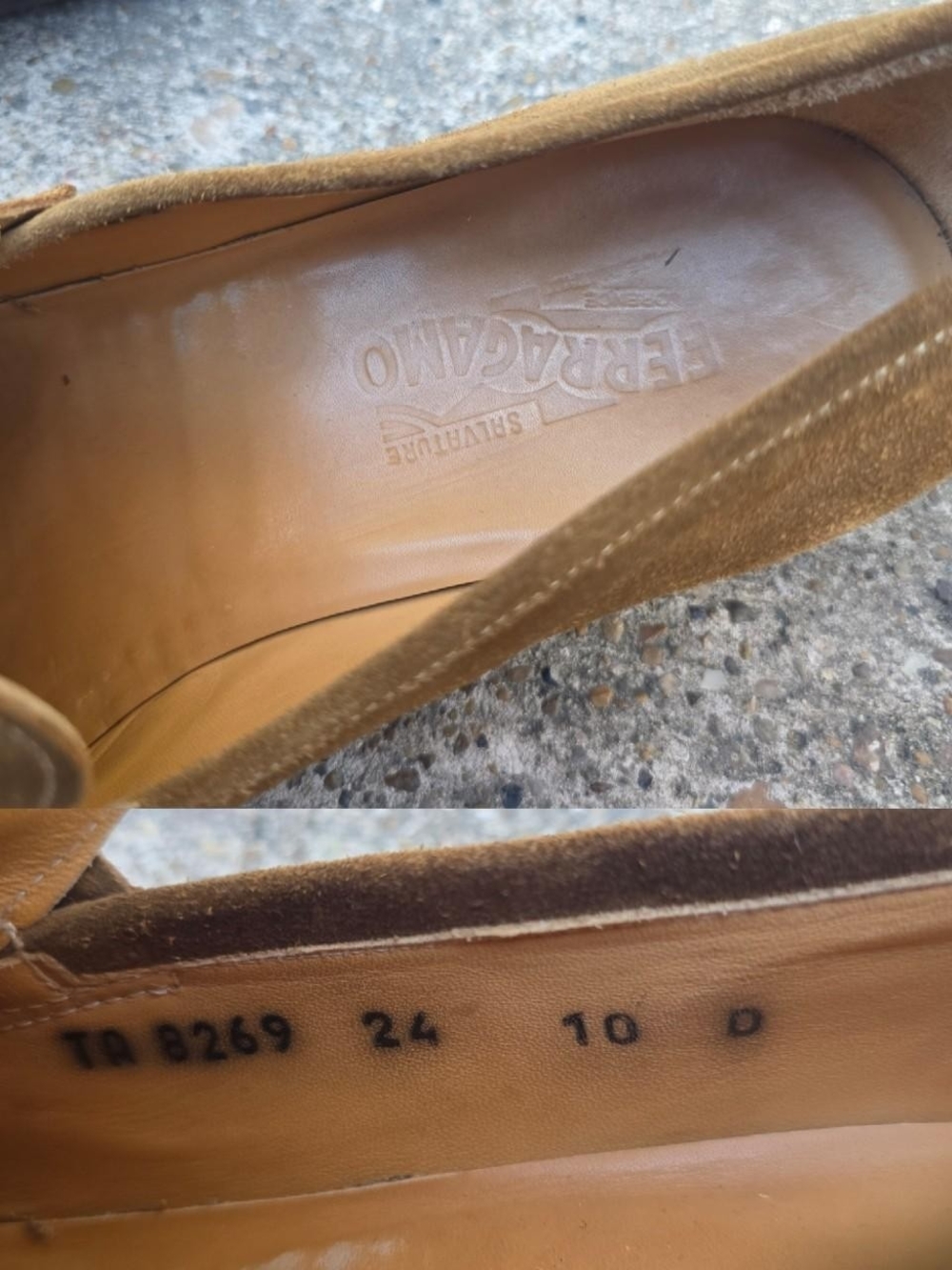 Vintage Salvatore Ferragamo Suede Loafers Mafe in Italy Size 10 - Picture 6 of 8